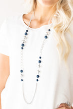 Load image into Gallery viewer, Paparazzi Uptown Talker - Blue Pearls - Necklace &amp; Earrings - $5 Jewelry with Ashley Swint