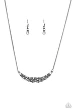 Load image into Gallery viewer, Paparazzi Whatever Floats Your YACHT - Black Gunmetal - White Rhinestones - Necklace &amp; Earrings - $5 Jewelry with Ashley Swint