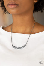 Load image into Gallery viewer, Paparazzi Whatever Floats Your YACHT - Black Gunmetal - White Rhinestones - Necklace &amp; Earrings - $5 Jewelry with Ashley Swint