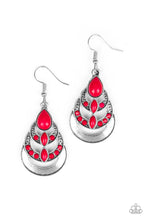 Load image into Gallery viewer, Paparazzi Boho Brilliance - Pink Beads - Silver Frame - Earrings - $5 Jewelry With Ashley Swint