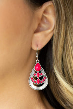 Load image into Gallery viewer, Paparazzi Boho Brilliance - Pink Beads - Silver Frame - Earrings - $5 Jewelry With Ashley Swint