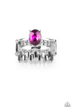 Load image into Gallery viewer, Paparazzi Crowned Victor - Pink Gem - Crown - Rhinestones - Ring - $5 Jewelry with Ashley Swint