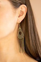 Load image into Gallery viewer, Paparazzi Insane Chain - Brass - Antiqued Chains - Earrings - $5 Jewelry with Ashley Swint