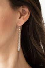 Load image into Gallery viewer, Paparazzi Deco Decadence - White Rhinestone - Silver Necklace &amp; Earrings - $5 Jewelry with Ashley Swint