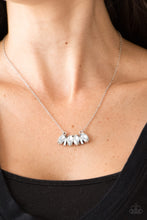 Load image into Gallery viewer, Paparazzi Deco Decadence - White Rhinestone - Silver Necklace &amp; Earrings - $5 Jewelry with Ashley Swint
