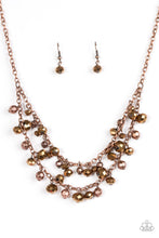 Load image into Gallery viewer, Paparazzi Fashion Show Fabulous - Copper - Coppery Crystal Beads - Necklace &amp; Earrings - $5 Jewelry With Ashley Swint