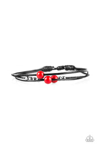 Paparazzi Mountain Treasure - Red - Urban Bracelet - $5 Jewelry With Ashley Swint