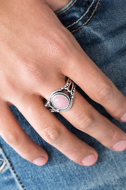Paparazzi Peacefully Peaceful - Pink Stone - Silver Ring - $5 Jewelry with Ashley Swint