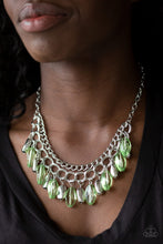 Load image into Gallery viewer, Paparazzi Spring Daydream - Green Beads - Silver Necklace and matching Earrings - $5 Jewelry With Ashley Swint
