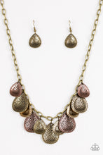 Load image into Gallery viewer, Paparazzi Storm Goddess - Brass - Copper Teardrops - Necklace and matching Earrings - $5 Jewelry With Ashley Swint
