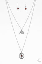 Load image into Gallery viewer, Paparazzi Desert Eagle - Brown / Chili Oil - Necklace and matching Earrings - 2018 Summer Party Pack Exclusive - $5 Jewelry With Ashley Swint