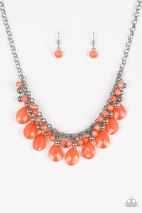 Paparazzi Trending Tropicana - Orange Necklace & matching Earrings - 2018 Summer Party Pack Exclusive - $5 Jewelry With Ashley Swint