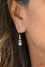 Load image into Gallery viewer, Paparazzi Teardrop Tease - Silver - Hematite Rhinestones - Necklace &amp; Earrings - $5 Jewelry With Ashley Swint