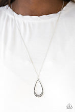 Load image into Gallery viewer, Paparazzi Teardrop Tease - Silver - Hematite Rhinestones - Necklace &amp; Earrings - $5 Jewelry With Ashley Swint