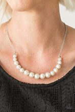 Load image into Gallery viewer, Paparazzi The FASHION Show Must Go On! - White Pearls - Necklace &amp; Earrings - $5 Jewelry With Ashley Swint