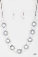 Load image into Gallery viewer, Paparazzi Top Pop - White Beads - Silver Necklace &amp; Earrings - $5 Jewelry with Ashley Swint