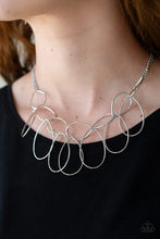 Load image into Gallery viewer, Paparazzi Top-TEAR Fashion - Silver - Teardrop Links - Large Silver Necklace &amp; Earrings - $5 Jewelry With Ashley Swint