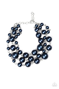 Paparazzi Until The End Of TIMELESS - Blue Pearls - Bracelet - $5 Jewelry With Ashley Swint