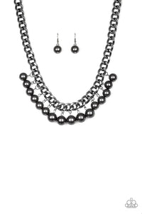 Paparazzi Get Off My Runway - Black - Necklace & Earrings