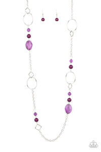 Paparazzi Very Visionary - Purple - Necklace & Earrings