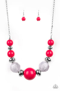 Paparazzi Daytime Drama - Pink Beads - Necklace & Earrings - $5 Jewelry with Ashley Swint