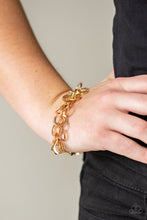 Load image into Gallery viewer, Paparazzi Noise Control - Gold Rings - Gold Chain Fringe Bracelet - $5 Jewelry with Ashley Swint