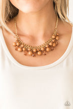 Load image into Gallery viewer, Paparazzi Tour de Trendsetter - Brown Beads - Gold Necklace &amp; Earrings - $5 Jewelry With Ashley Swint