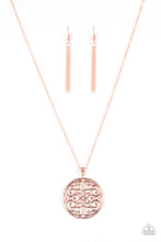Load image into Gallery viewer, Paparazzi All About Me-dallion - Copper - Necklace &amp; Earrings - $5 Jewelry With Ashley Swint