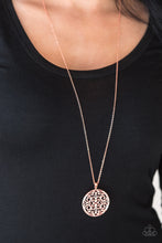 Load image into Gallery viewer, Paparazzi All About Me-dallion - Copper - Necklace &amp; Earrings - $5 Jewelry With Ashley Swint