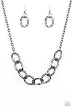 Load image into Gallery viewer, Paparazzi Boldly Bronx - Black Gunmetal - Necklace and matching Earrings - $5 Jewelry With Ashley Swint