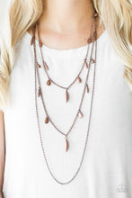 Load image into Gallery viewer, Paparazzi Bravo Bravado - Copper - Necklace &amp; Earrings - $5 Jewelry with Ashley Swint