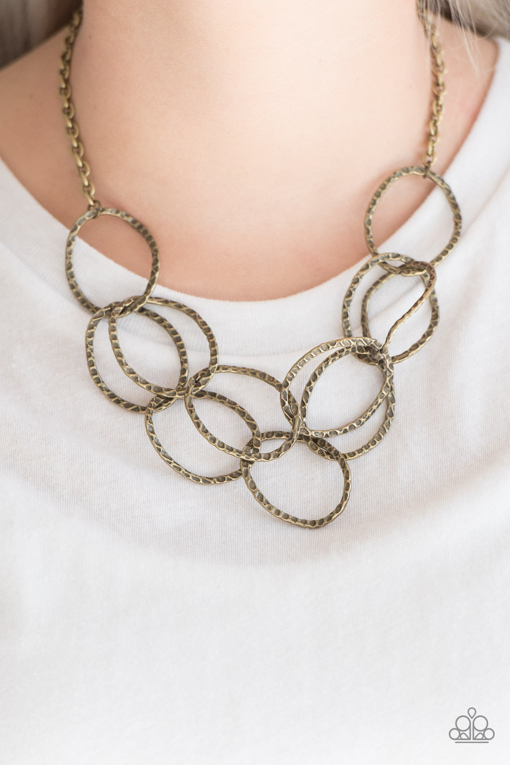 Paparazzi Circus Royale - Brass - Necklace and matching Earrings - $5 Jewelry With Ashley Swint