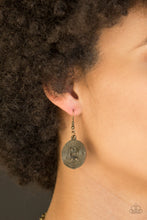 Load image into Gallery viewer, Paparazzi Deserves A Medal - Brass - Spiraling Textured Discs - Necklace &amp; Earrings - $5 Jewelry with Ashley Swint