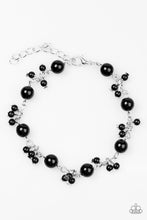 Load image into Gallery viewer, Paparazzi Posh In Pearls - Black Beads - Silver Bracelet - $5 Jewelry With Ashley Swint