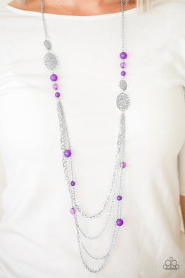 Paparazzi The SUMMERTIME Of Your Life! - Purple Necklace & Earrings - $5 Jewelry With Ashley Swint