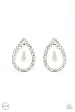 Load image into Gallery viewer, Paparazzi Old Hollywood Opulence - White - Clip On Earrings