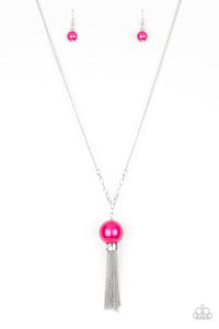 Paparazzi Belle of the BALLROOM - Pink Pearly Granita Bead - Necklace & Earrings - $5 Jewelry with Ashley Swint