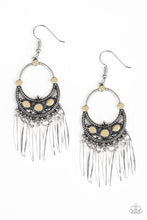 Load image into Gallery viewer, Paparazzi Cry Me A Riviera - Brown - Earthy Soybean Accents - Ornate Silver Fringe - Earrings - $5 Jewelry With Ashley Swint