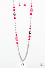Load image into Gallery viewer, Paparazzi Marina Majesty - Pink - Lanyard Necklace and matching Earrings - $5 Jewelry With Ashley Swint