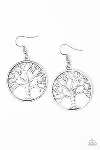 Paparazzi My TREEHOUSE Is Your TREEHOUSE - Silver - Earrings - $5 Jewelry With Ashley Swint