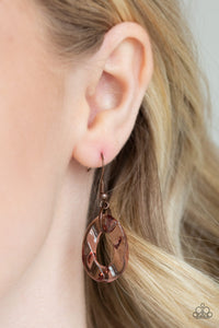 Paparazzi Put It On Ice - Copper - Acrylic Necklace & Earrings - $5 Jewelry With Ashley Swint