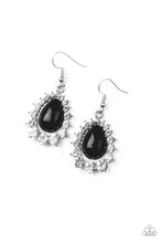 Load image into Gallery viewer, Paparazzi Regal Renewal - Black Bead - White Rhinestones Earrings - $5 Jewelry with Ashley Swint