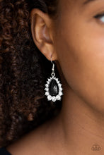 Load image into Gallery viewer, Paparazzi Regal Renewal - Black Bead - White Rhinestones Earrings - $5 Jewelry with Ashley Swint