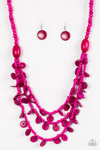 Load image into Gallery viewer, Paparazzi Safari Samba - Pink - Wooden Necklace &amp; Earrings - $5 Jewelry With Ashley Swint
