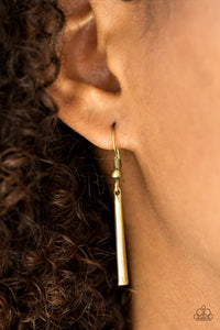 Paparazzi Take ZEN - Brass - Pendant Fringe - Necklace and matching Earrings - $5 Jewelry With Ashley Swint