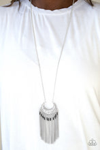 Load image into Gallery viewer, Paparazzi Desert Coyote - Black Beads - Silver Chain and Fringe Necklace &amp; Earrings - $5 Jewelry With Ashley Swint