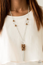 Load image into Gallery viewer, Paparazzi Hit The Runway - Brown Beads - Silver Necklace &amp; Earrings - $5 Jewelry With Ashley Swint