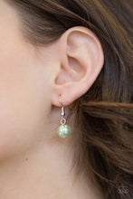 Load image into Gallery viewer, Paparazzi Run The Show - Green Pearls - Silver Necklace &amp; Earrings - $5 Jewelry With Ashley Swint
