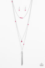 Load image into Gallery viewer, Paparazzi SANDSTONE Castles - Pink Stones - Necklace and matching Earrings - $5 Jewelry With Ashley Swint