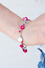 Load image into Gallery viewer, Paparazzi Spoken For - Pink - Silver Chain Bracelet - $5 Jewelry With Ashley Swint
